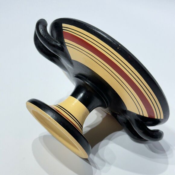 Vintage Hand Made Savas Ceramics Rhodes Small Pedestal Bowl Greek Figures (A9) - Picture 16 of 16